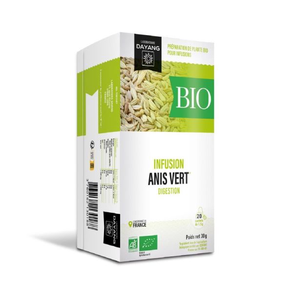 DAYANG BIO ANIS VERT Infusions 20x 1.5g - Digestion, Transit