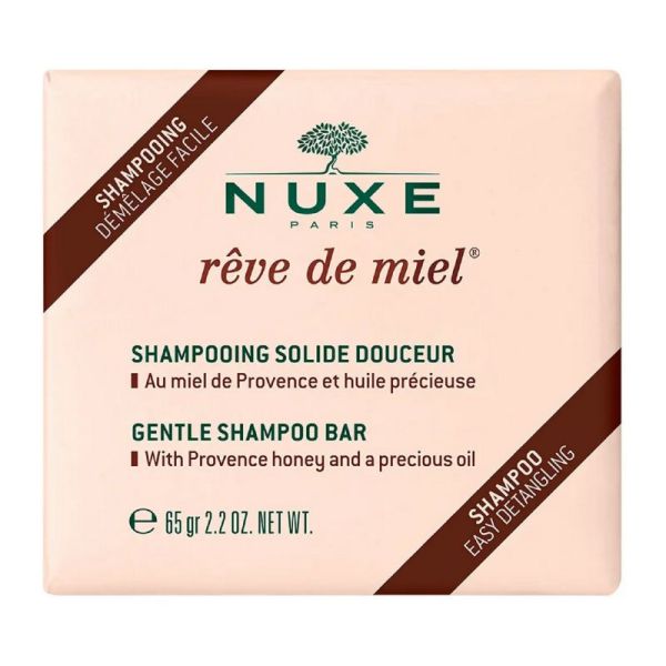 NUXE REVE DE MIEL Shampooing Solide Douceur 85g - Au miel de Provence et Huile Précieuse