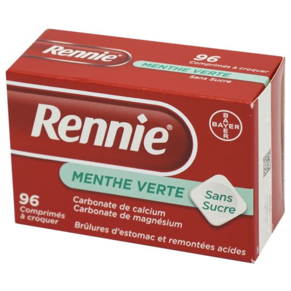 Rennaxt gomme à mâcher menthe - soulage les brûlures d'estomac