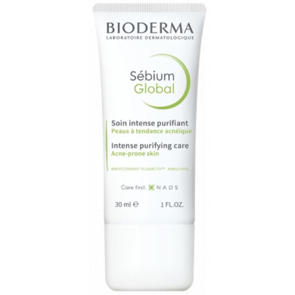 BIODERMA Sébium Global 30ml - Soin Intense Purifiant - Peaux à Tendance Acnéique