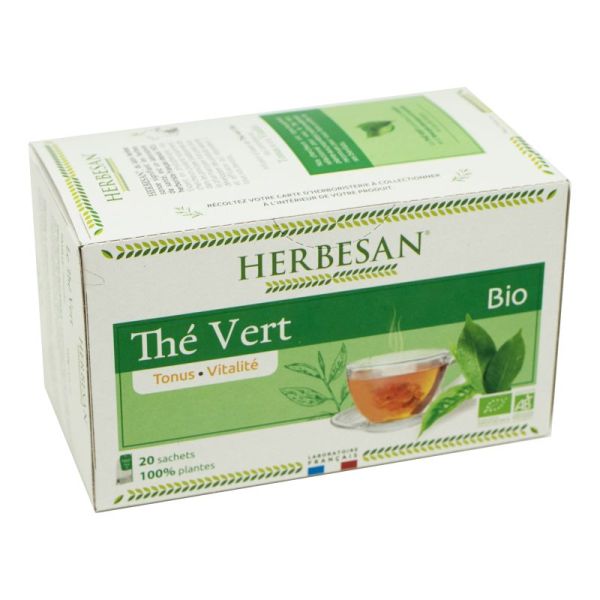 HERBESAN BIO THE VERT 20 Sachets de 1.5g - Tonus, Vitalité