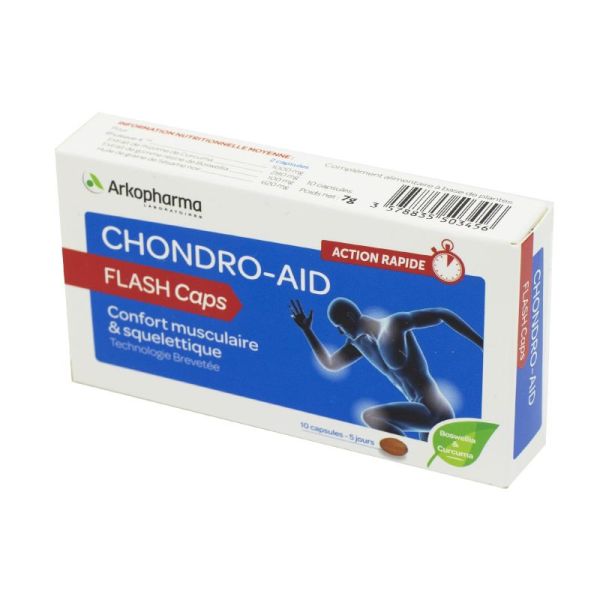 CHONDRO AID Flash Caps 10 Capsules - Confort Musculaire et Squelettique