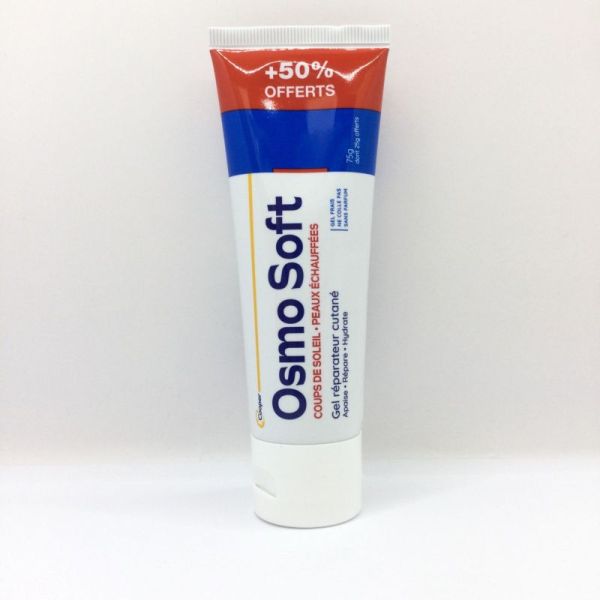 OSMO SOFT Coups de soleil , peaux échauffées Gel 75g - Apaise, Réduit la Rougeur, Réhydrate, Favorise la Cicatrisation, 3614810006434