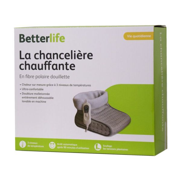 BETTERLIFE le Coussin Chauffant Décontractant en Fibre Polaire, 3 Niveaux  de Température - Bte/1