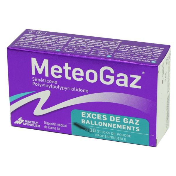 METEOGAZ 10 Sticks - Excès de Gaz, Ballonnements