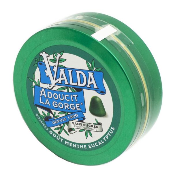 VALDA MENTHE EUCALYPTUS Gommes Sans Sucre - Bte/50g