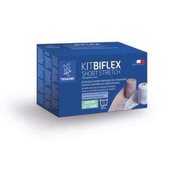 Kit BIFLEX Short Stretch - Kit de Bandes de Compression Elastiques à Allongement Court - Anti-Oedème