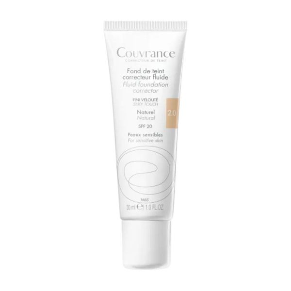 AVENE COUVRANCE Fond de Teint 2.0 Naturel SPF20 Fluide Correcteur - T/30ml