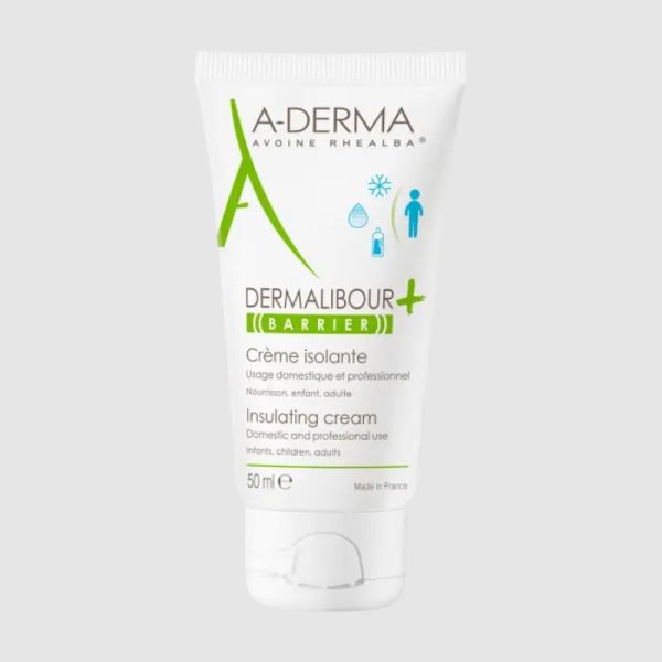 ADERMA Dermalibour+ BARRIER Crème Isolante 50ml - Peaux Agressées - Avoine Rhealba BIO, Cuivre-Zinc