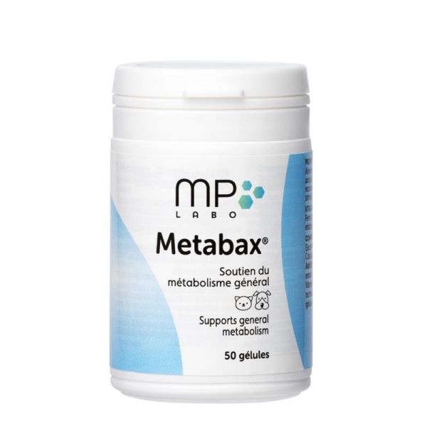 METABAX 50 Gélules - Soutien du Métabolisme Général, Appétit - Chat, Chien