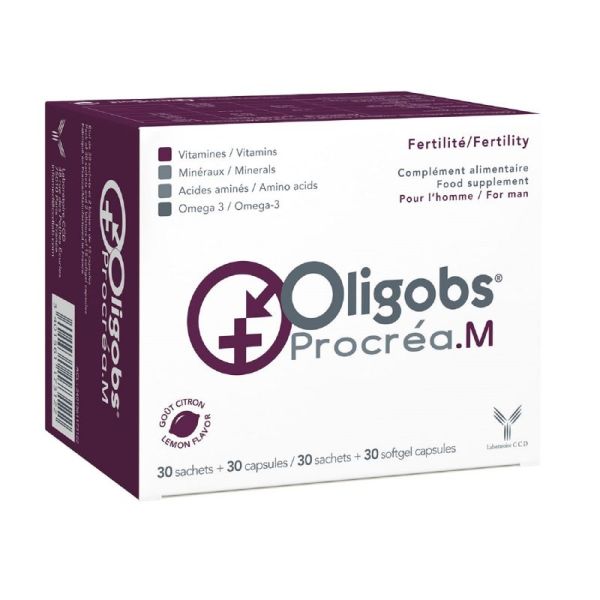 OLIGOBS Procrea F 30 Gélules + 30 Capsules - Complément Alimentaire Fertilité pour Femme