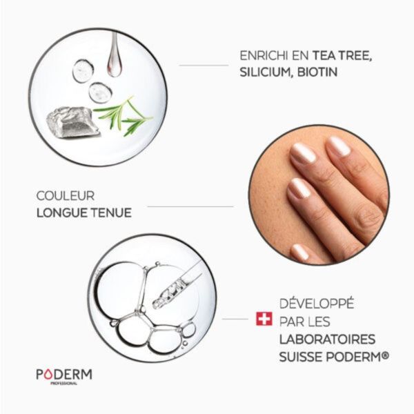 PODERM PROFESSIONAL Color Care Or Brillant 8ml - Vernis à Ongles Tea Tree