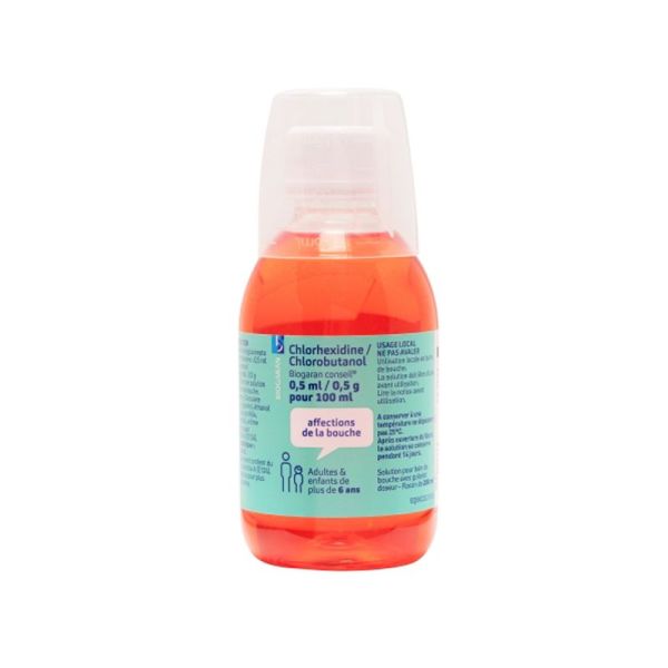 Chlorhexidine/chlorobutanol Biogaran conseil® solution pour bain de bouche 200 ml