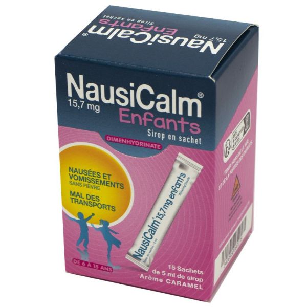 Nausicalm Enfants, sirop en sachets - 15 sachets de 5ml