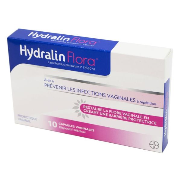 HYDRALIN FLORA® Lactobacillus plantarum - Bte/10 capsules vaginales - BAYER