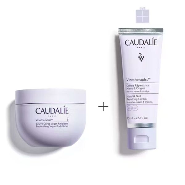 CAUDALIE Coffret Duo Hydratation Corps Noël 2022 - 2 Produits Vinotherapist (1 Offert)