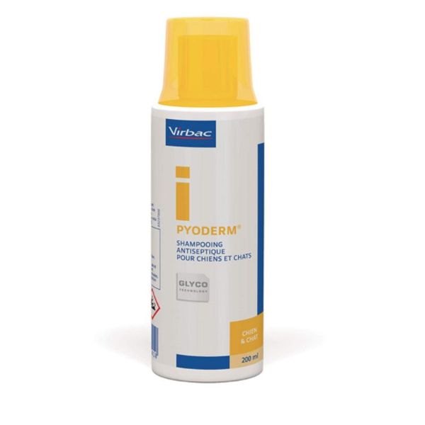 PYODERM 250ml - Shampooing Antiseptique pour Chats et Chiens