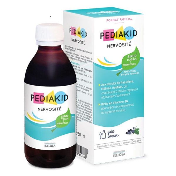 PEDIAKID - Complément Alimentaire Naturel Pediakid Nervosité - Formule  Exclusive au Sirop d'Agave - Favorise l'Apaisement - Réduit l'Agitation -  Arôme Naturel Cassis - Flacon de 125 ml : : Hygiène et Santé