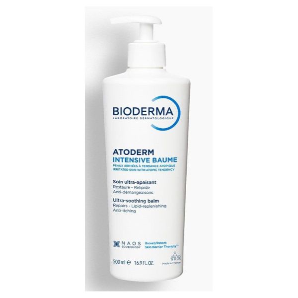 BIODERMA Atoderm Intensive Baume 500ml Ultra Apaisant - Peaux Sensibles Très Sèches Irritées Atopiques