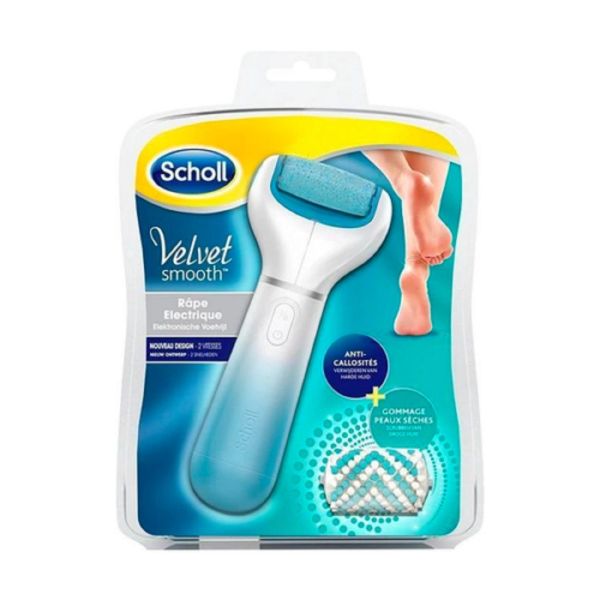 SCHOLL VELVET SMOOTH BLEU - Râpe électrique Express PEDI Anti Callosités - Bte/1