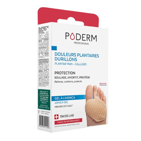 PODERM PROFESSIONAL 1 Protection en Gel d' Arnica Breveté - Hallux Valgus et Douleurs Plantaires