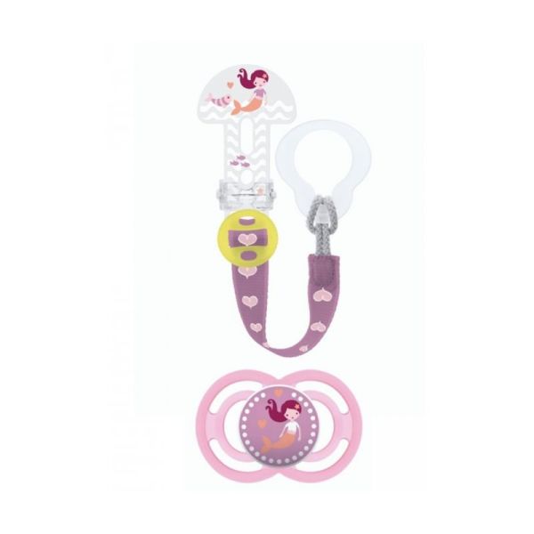 MAM Kit Sucette Anatomique + Attache Silicone +6 Mois