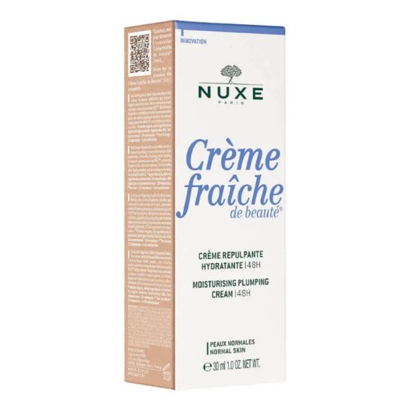 NUXE CREME FRAICHE DE BEAUTE Crème Repulpante Hydratante 48H 30ml - Peaux Normales