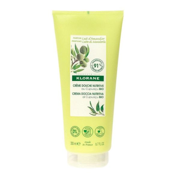 KLORANE-Crème douche nutritive lait d'amandier 200ml