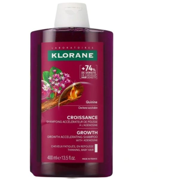 KLORANE - Shampoing croissance accélérateur de pousse à l'adénosine 400mL