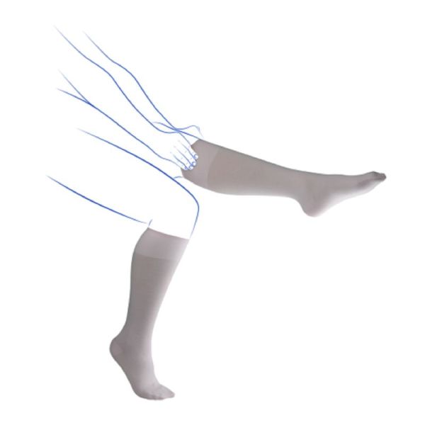 VENOFLEX Simply Coton Fin Rose Poudré - Chaussette de Contention Femme Classe 2 - 15-20 mmHg / 20.1-27 hPa