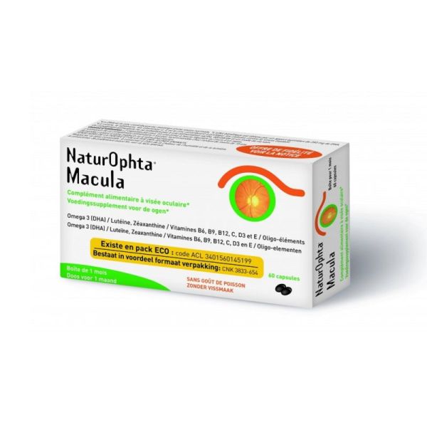 NATUROPHTA MACULA 60 Capsules - Complément Alimentaire à Visée Oculaire