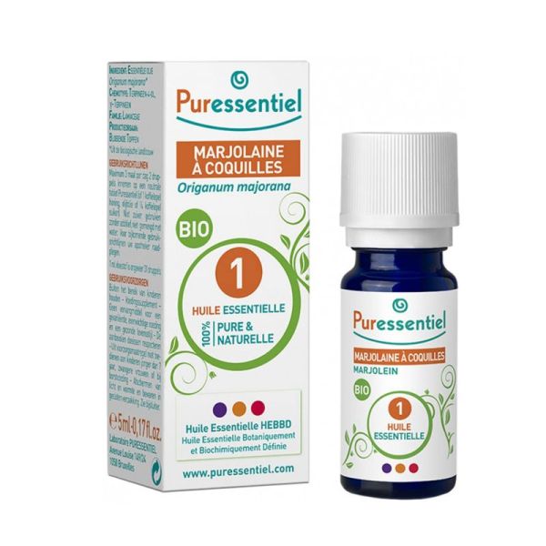 PURESSENTIEL BIO Marjolaine à Coquilles 5ml - Huile Essentielle Origanum majorana