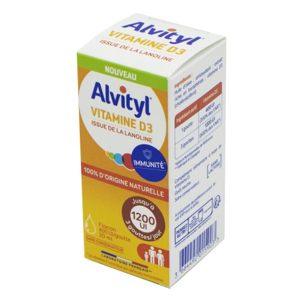 ALVITYL VITAMINE D3 400Ul 20ml - Immunité Générale