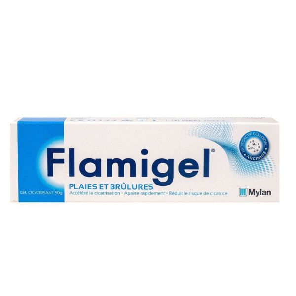 FLAMIGEL Gel Cicatrisant pour Brûlures Superficielles, Petites Coupures, Plaies Mineures, Coups de Soleil