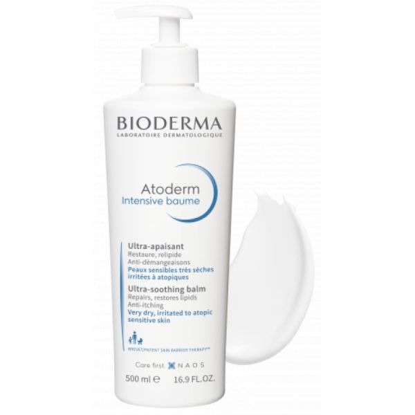 BIODERMA Atoderm Intensive Baume 500ml Ultra Apaisant - Peaux Sensibles Très Sèches Irritées Atopiques