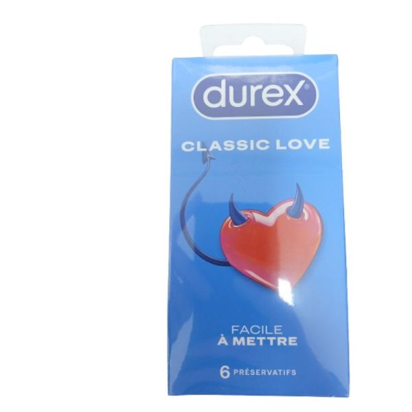 DUREX LOVE - 06 Préservatifs Lubrifiés Facile à Mettre 52.5mm
