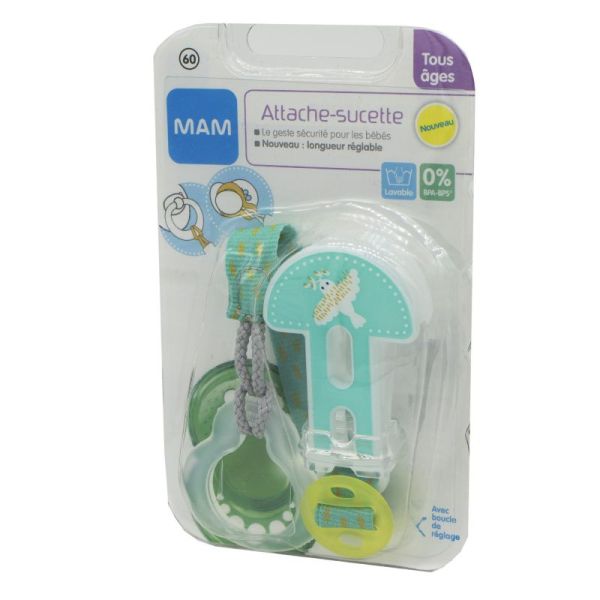 Attache sucette en silicone personnalisée avec crochet-adaptateur tétine Mam.  Fabriqué en Italie[967] - Cdiscount Puériculture & Eveil bébé