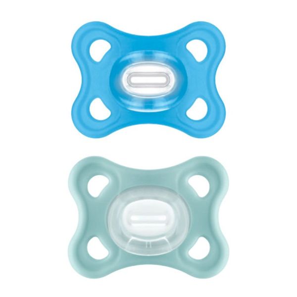 MAM 2 Sucettes Comfort 2-6 Mois en Silicone - Motif Décor - Référence 77