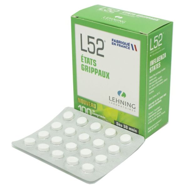 Lehning L52 complexe états grippaux - 100 comprimés orodispersibles