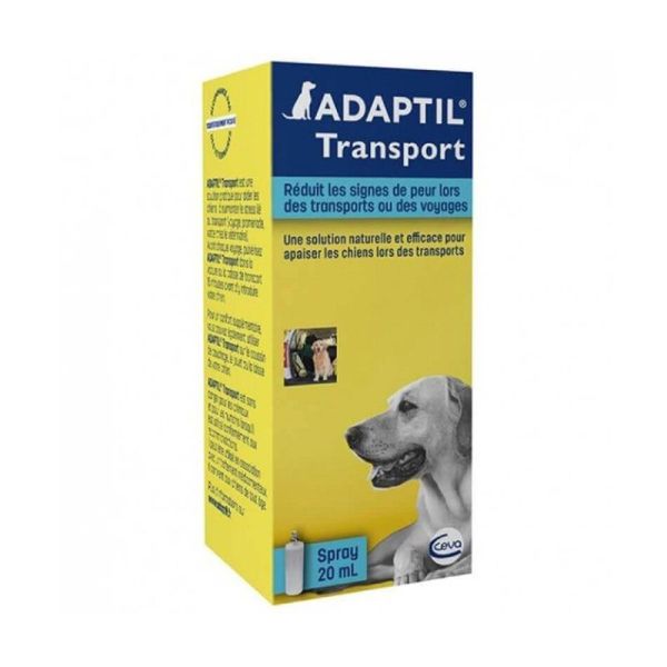 ADAPTIL TRANSPORT Spray Chien 20ml - Stress, Anxiété lors des Transports, Voyages