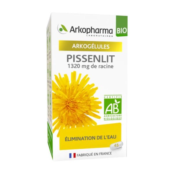 ARKOGELULES BIO Pissenlit 1320mg de Racine - Bte/45 - Elimination de l' Eau, Confort Urinaire