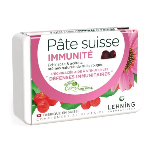 PATE SUISSE Défenses Immunitaires 40 Gommes - Echinacée, Acérola