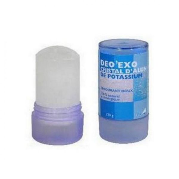 DEO EXO Cristal d' Alun de Potassium - Déodorant Doux 100% Naturel - Stick/120g - EXOPHARM