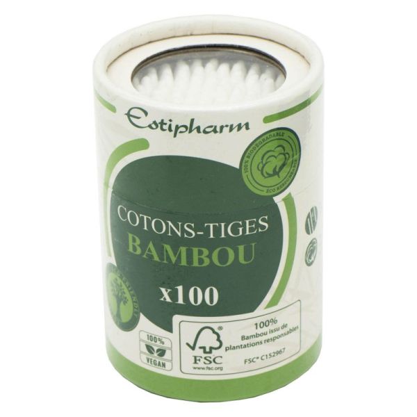 ESTIPHARM Cotons-tiges Bambou Bte/100 - Filière éco-responsable Certifiée FSC
