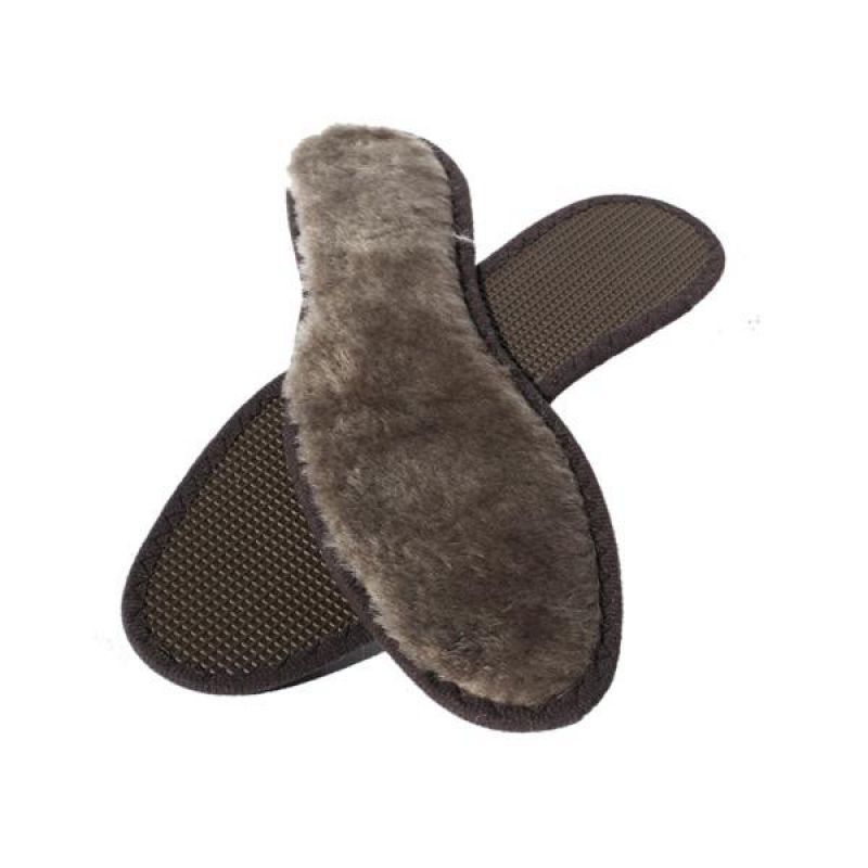 Semelles En Peau D'Agneau Biped - Doublure Fourrure Véritable + Dessous En Feutre - Chauffantes, Respirantes - Pour Chaussures D'Hiver - Taille 37